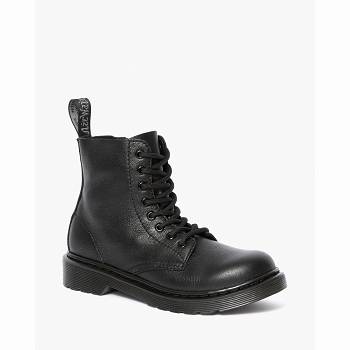 Dr Martens 1460 Pascal Kožené Lace Up - Cierne Cizmy Detske, DR0418